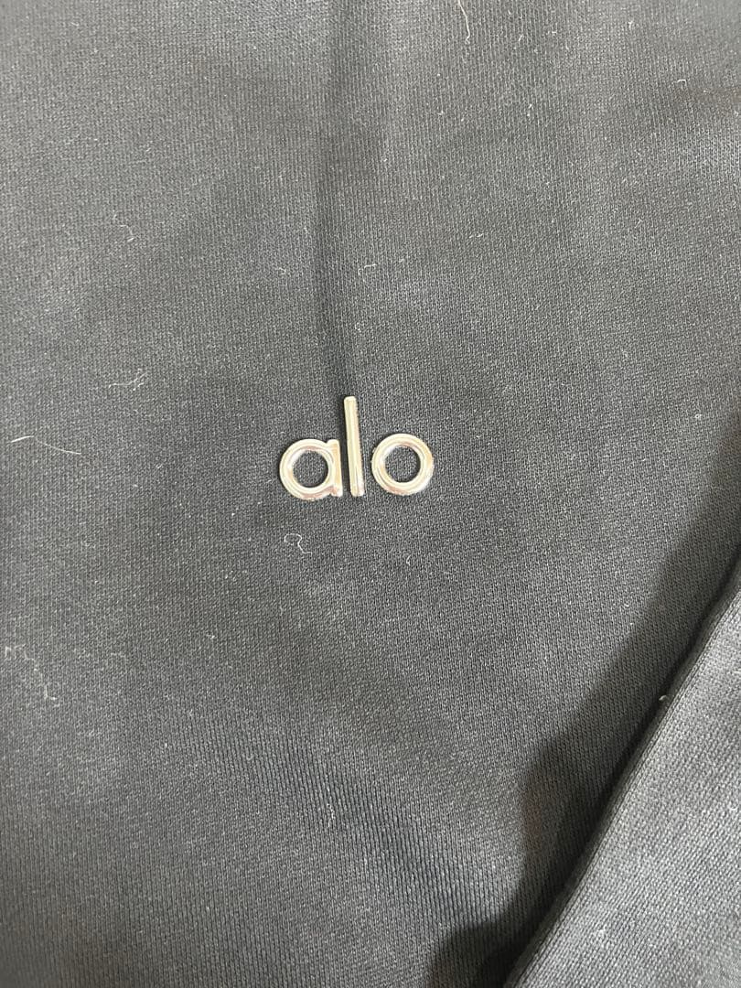 ALO YOGA ジップアップ トレーナー　スウェットブラック M