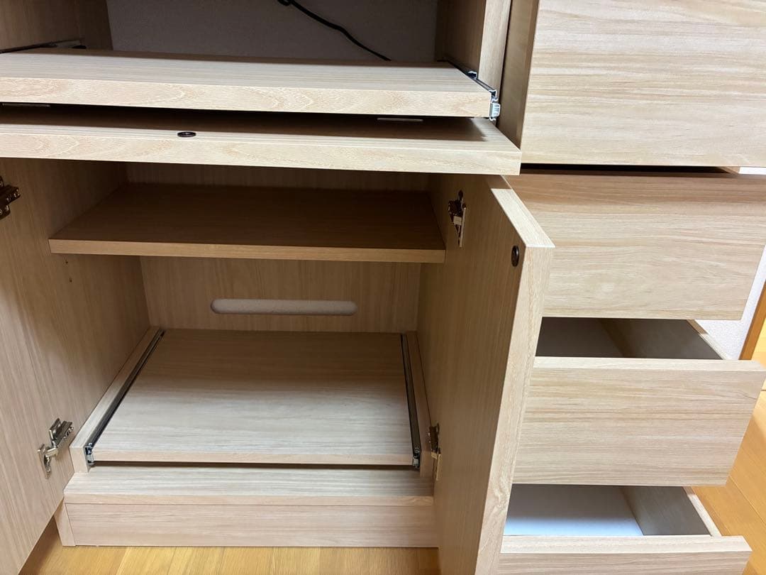 【最終値下げ】美品 入江木工 キッチンボード レンジボード 食器棚 0619