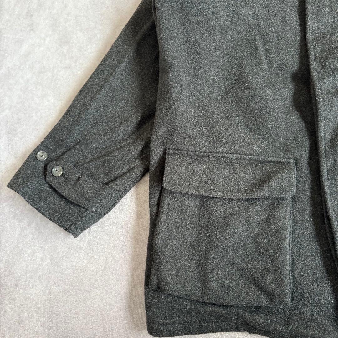 ポロバイラルフローレン ウール ハーフコート L グレー