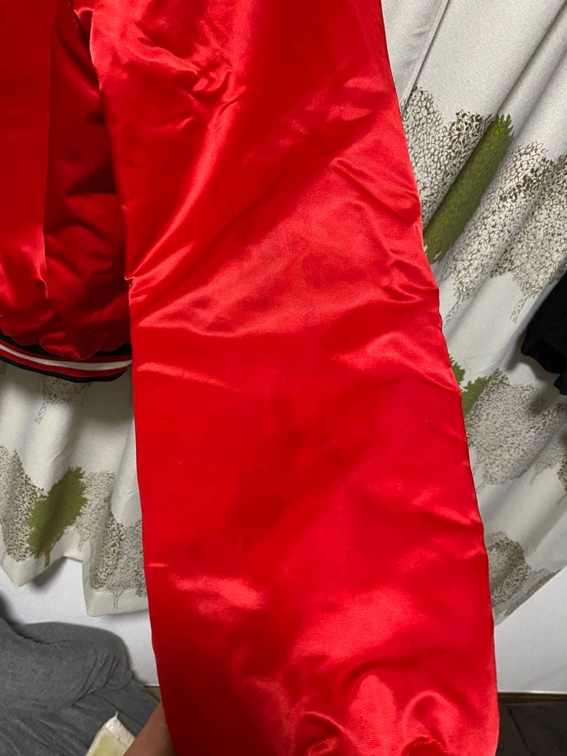 名作　スターター　ブルズ　スタジャン レッド 超希少XL！！