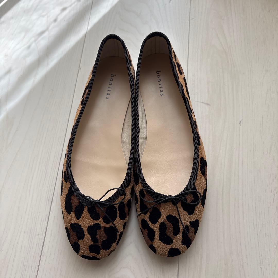 SOLBE IENA bonitas ヒョウ柄 フラットシューズ 24cm