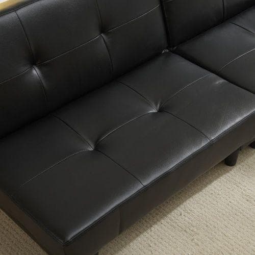 ソファベッド ソファ ベッド ロータイプ 2人 PU リクライニングソファ 背