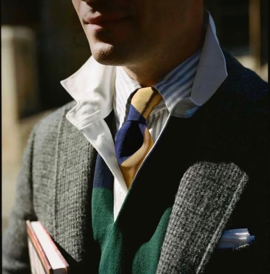 【希少】Drake's ラガーシャツ グリーン M