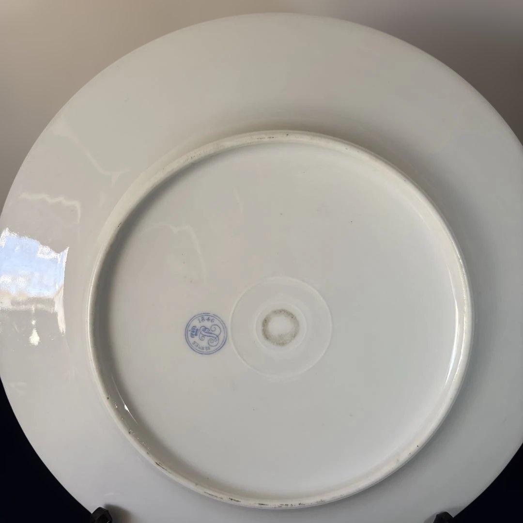 セーブル　SEVRES 金彩花柄プレート　24.8cm