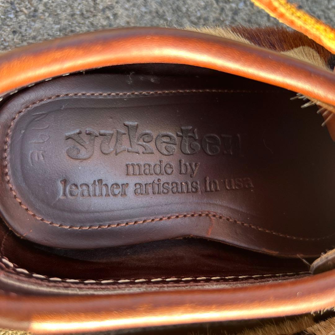 完売品 USA製 YUKETEN 革靴 ハラコ アニマル柄 迷彩柄