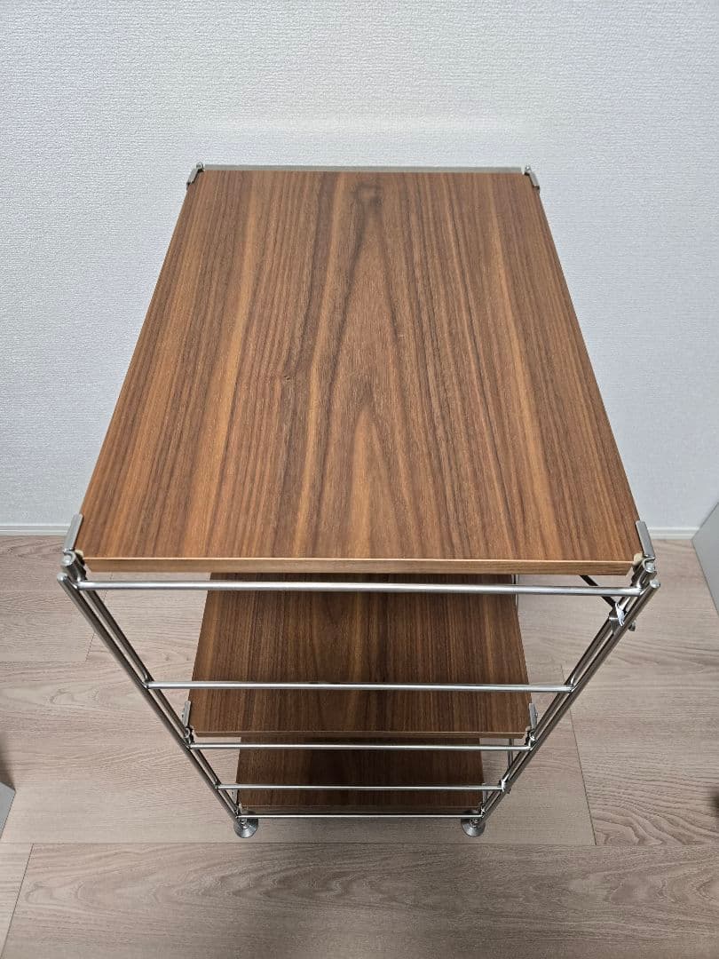 無印良品 / ステンレスユニットシェルフ・ウォールナット材棚セット・小