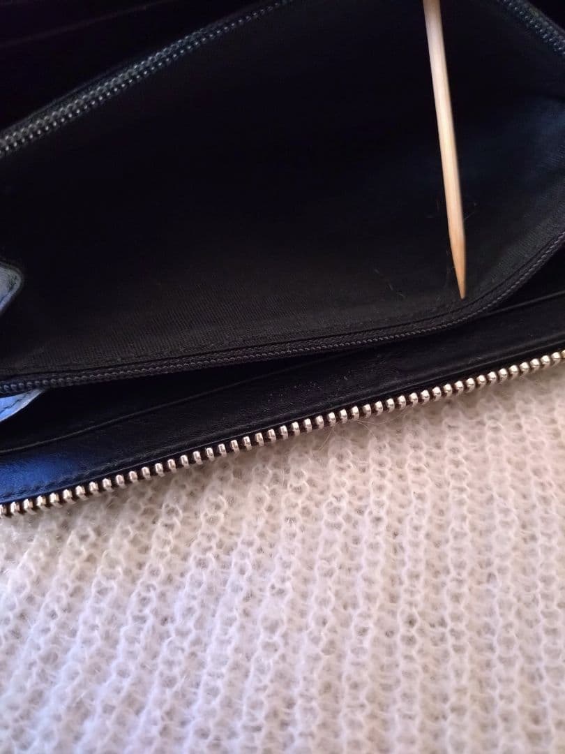 GUCCIシマ ブラックレザー長財布