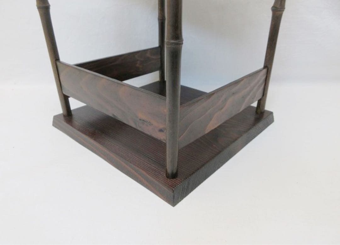 ほぼ未使用 茶道具 一茶庵 ふくさ棚 十二棚の内 煎茶棚 二重棚 茶の湯の棚共箱