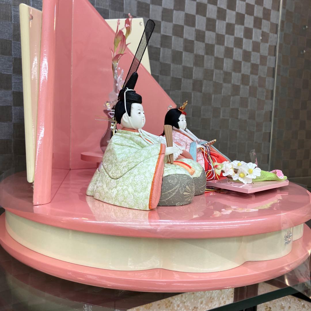 お値下げしました。新品東玉喜久絵愛桃木目込雛飾り