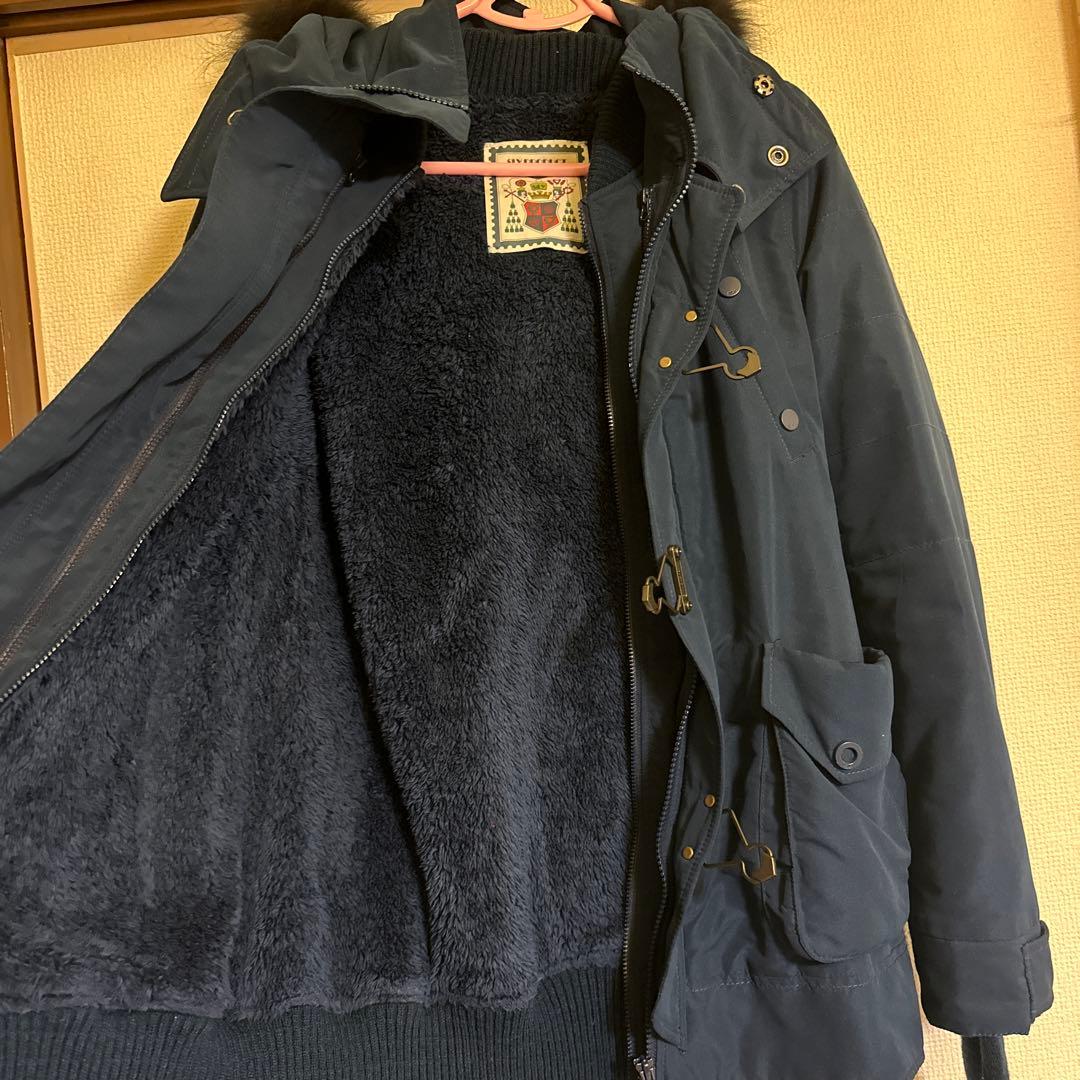 ネイビー ファー付きモッズコート N3B ハーフコート