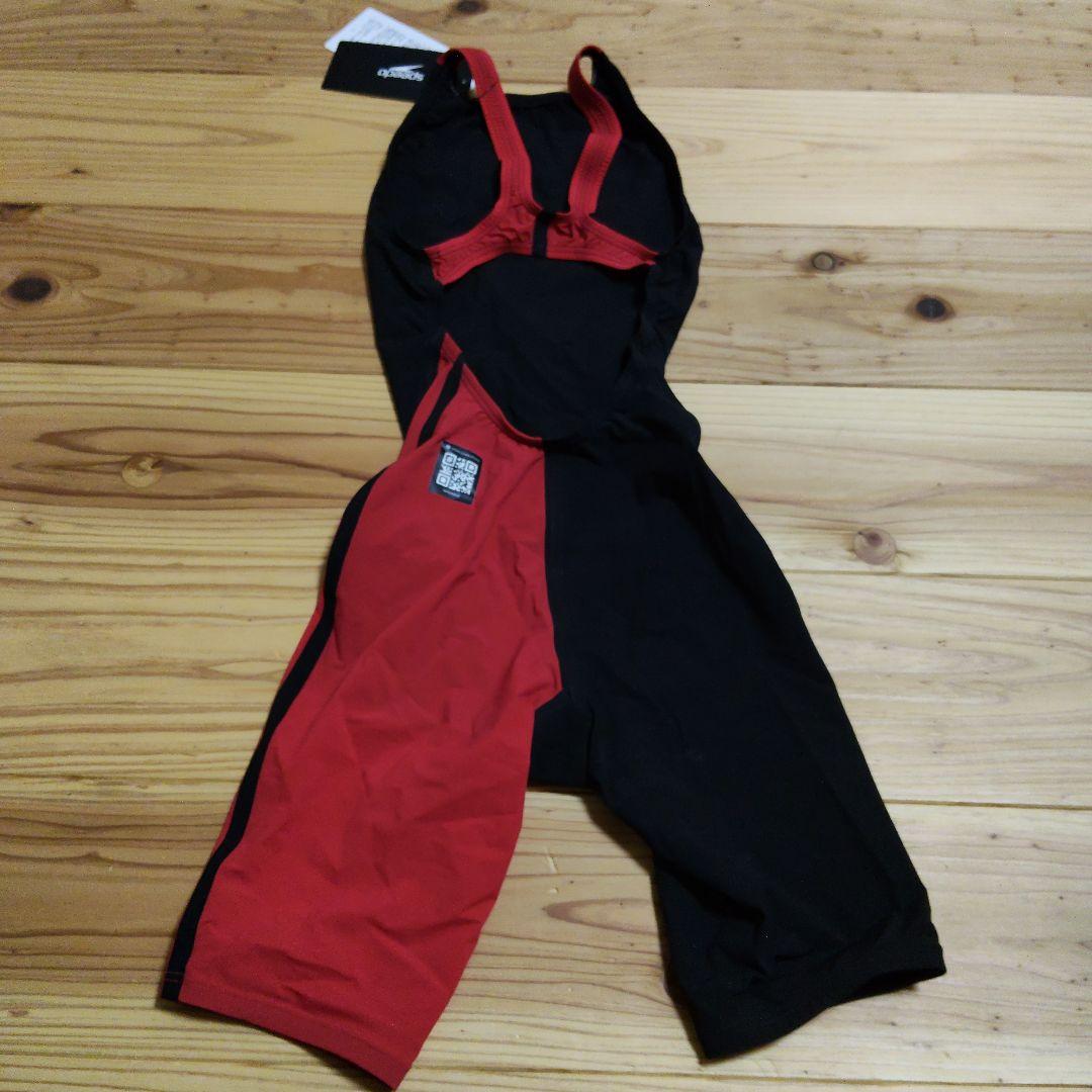 ミリナノ　speedo NSIロゴつき 大会用水着 SS 黒/赤