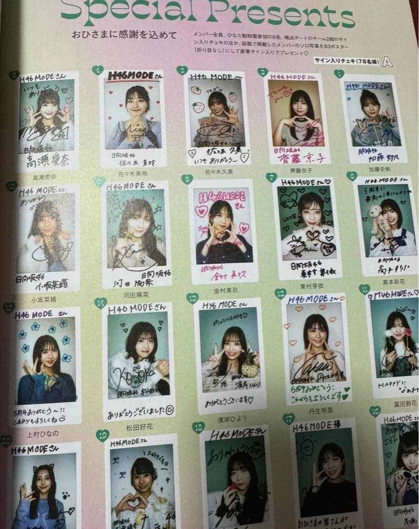 H46MODE チェキ当選品 佐々木美玲１点