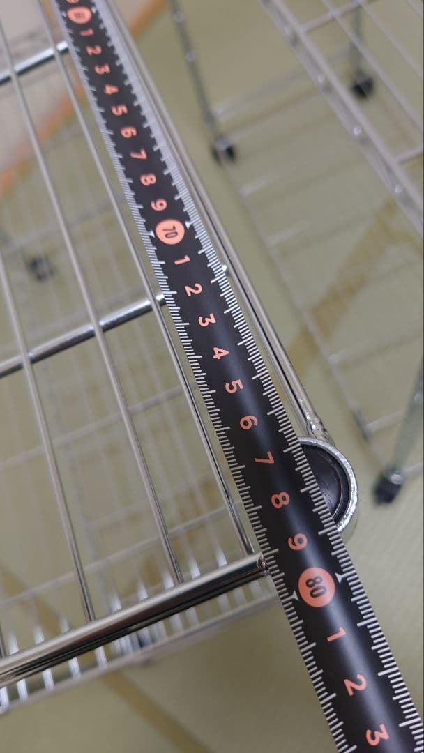 防サビ加工 メタルラック 3段 キャスター付き　2台　連結すれば3台に