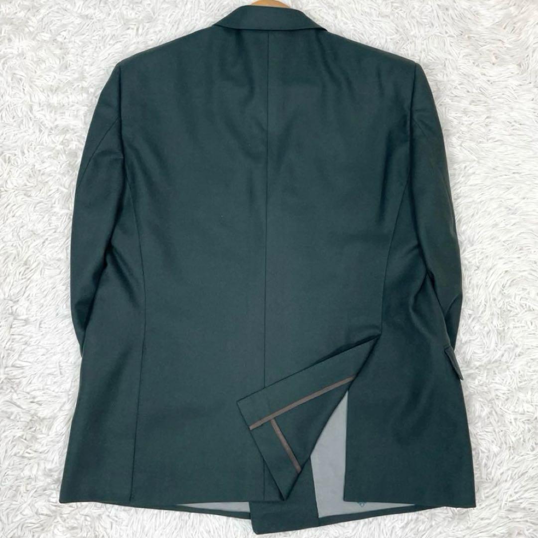 美品✨ジバンシー スーツ セットアップ ダブル 裏地総柄 ロゴ刺繍 カーキ