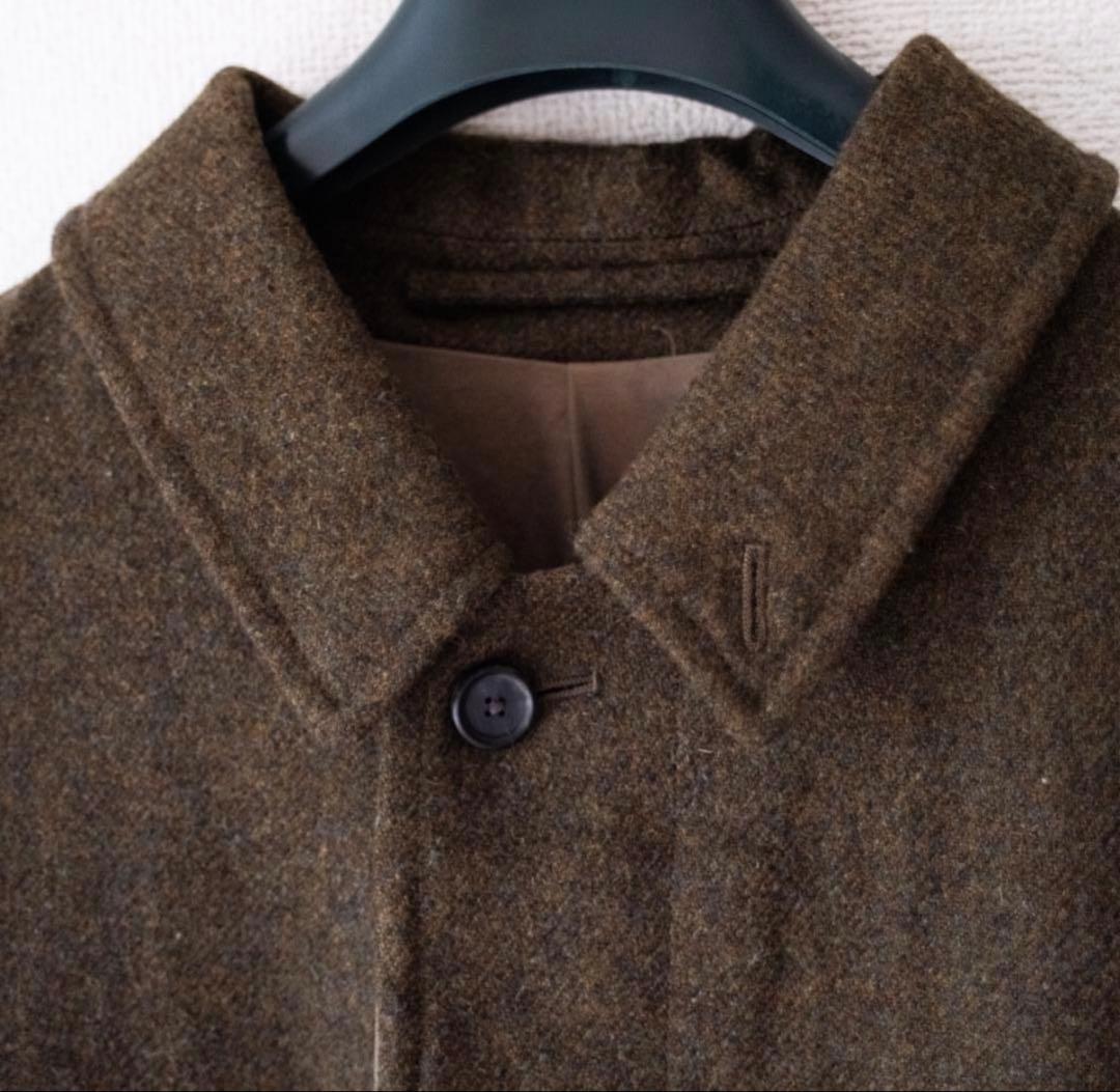 最終値下げ a.presse tweed balmacaan coat