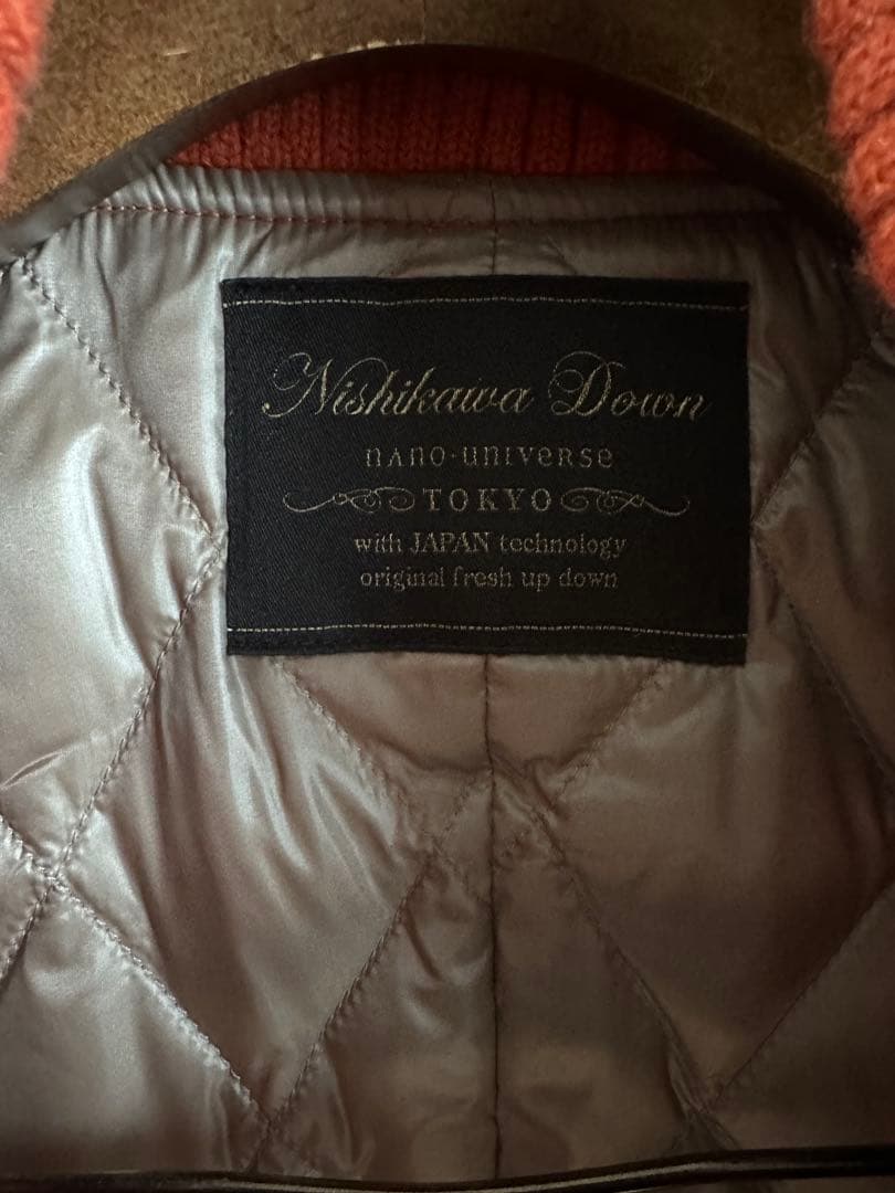 【美品】ナノユニバース×西川ダウン ダッフルコート