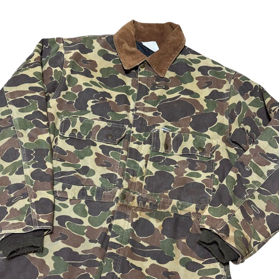 Carhartt 迷彩 オーバーオール 44R US製　IDEALジップ 80s