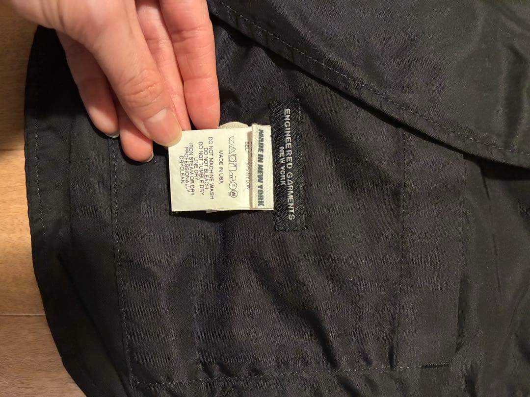 engineered garments shoulder vest ブラック