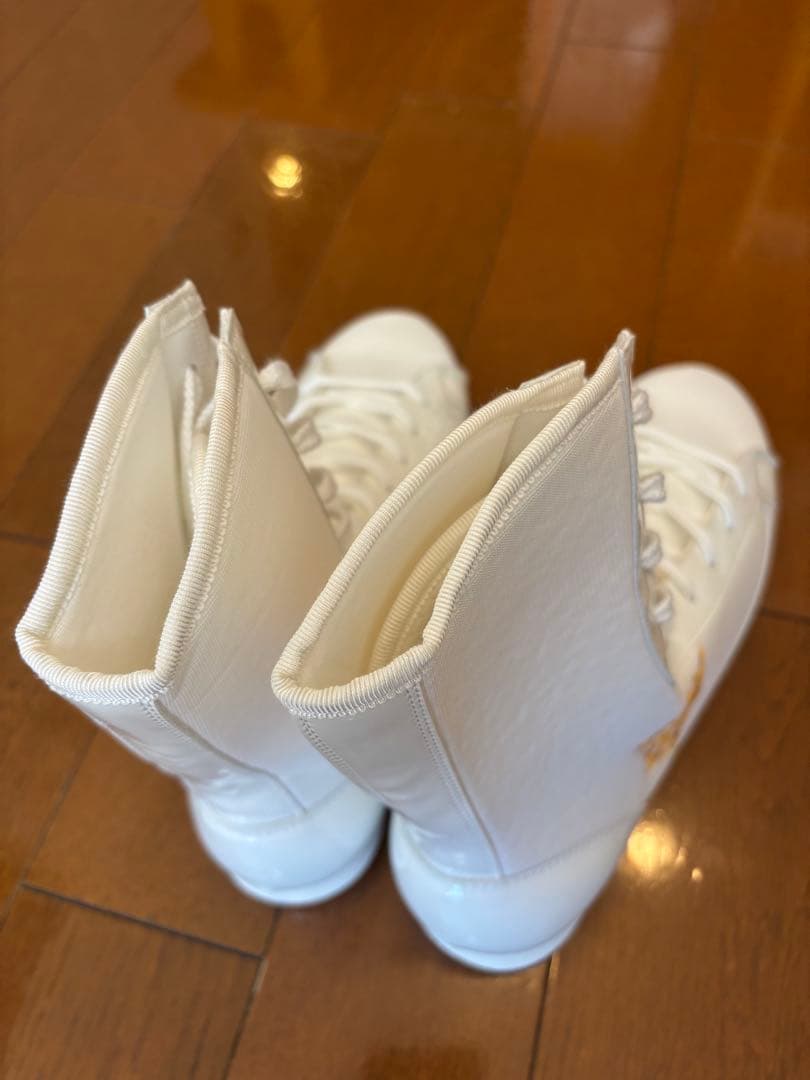 ホワイト ボクシングシューズ ハイカット　26/26.5CM