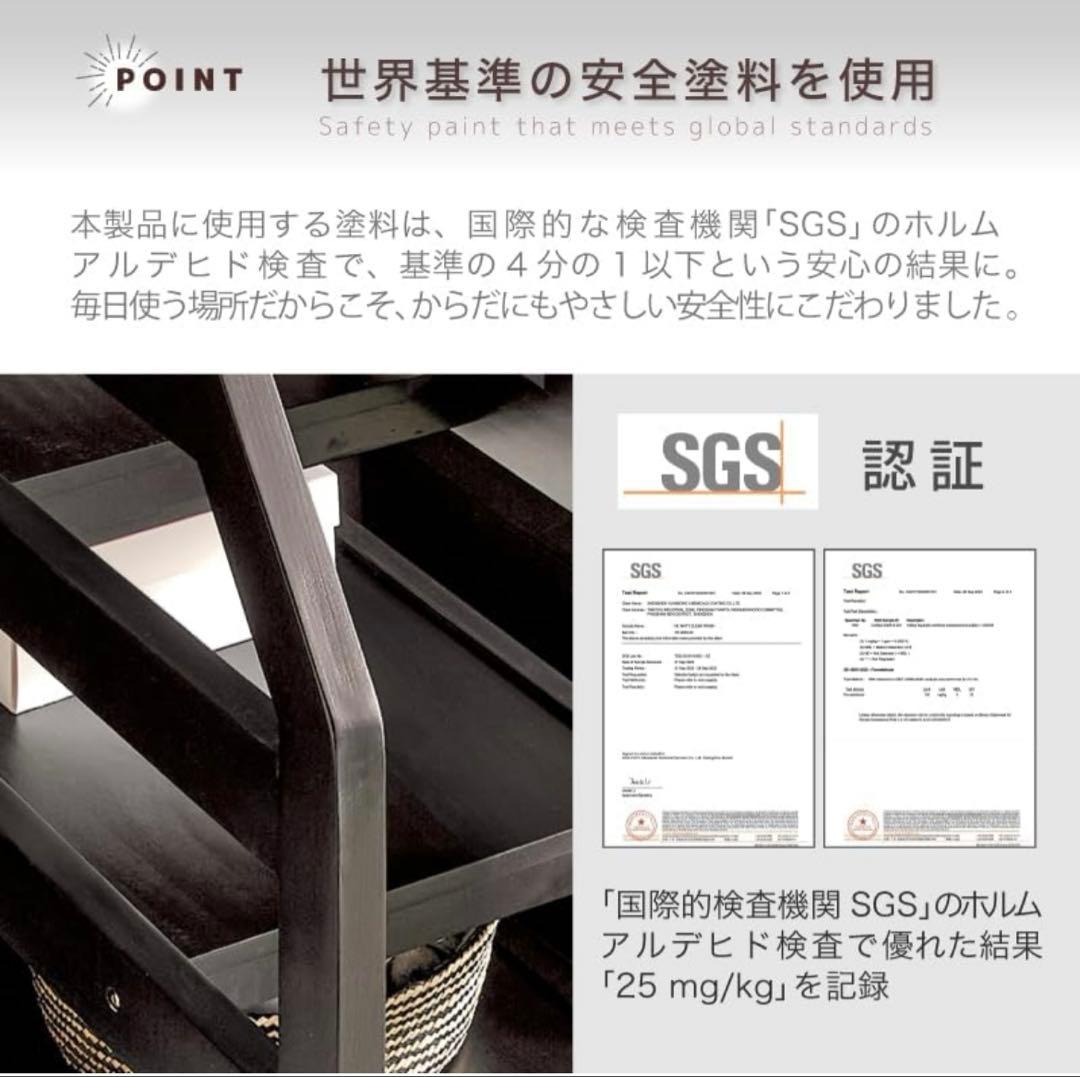 ステア ロフトベッド ハイタイプ シングル ウッド 階段付き グレー