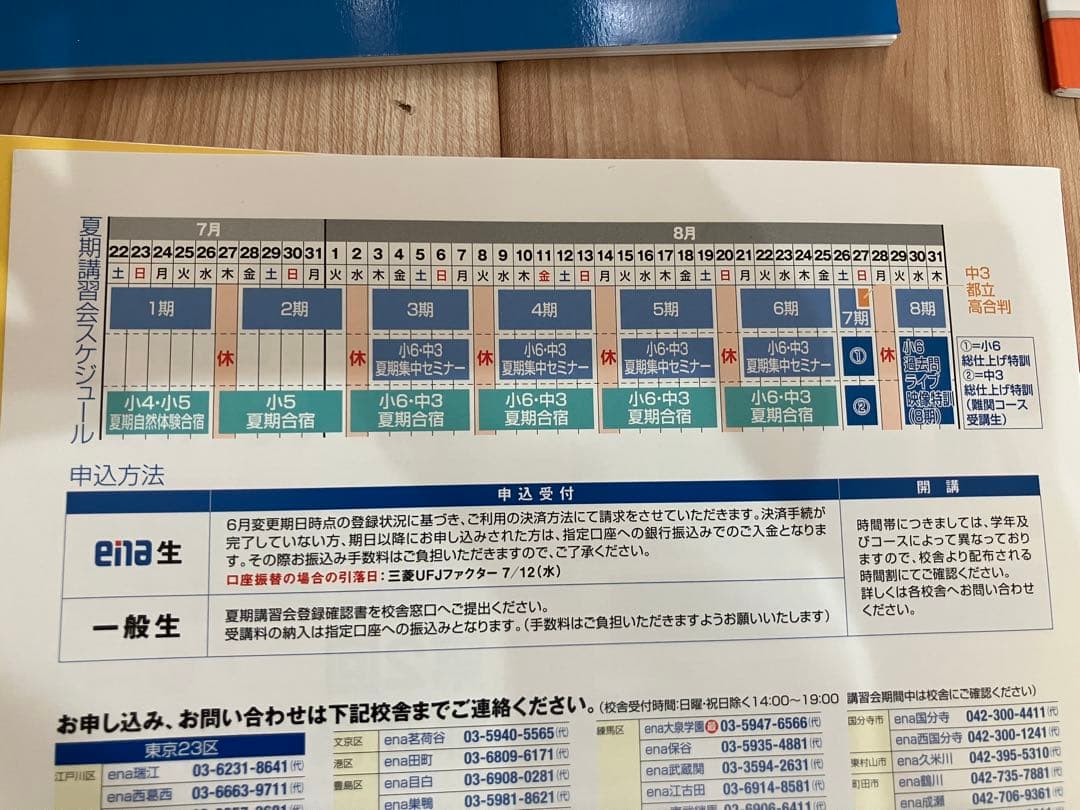 未記入 ena中1 2025年 夏期講習 テキスト 教材　PERSPECTIVE