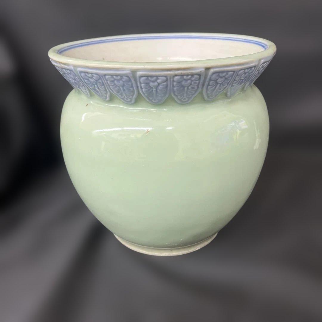 大正ロマン　茶道具　水屋瓶　青磁染付　火鉢　水瓶　金魚鉢　骨董